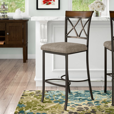 Jefferson Upholstered Counter Stool with Metal Frame