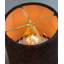 Abat-jour tambour en lin H 5 po x l 5 po en toile de jute chocolat