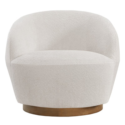 Bethzaida Boucle Upholstered Swivel Barrel Chair -  Lark Manor™, 468655D2F9AE4C489ABA89B398A6B9AD