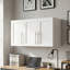 Kacem Armoire de rangement multifonctionnelle de style moderne avec tablettes pour la cuisine et la salle de bain