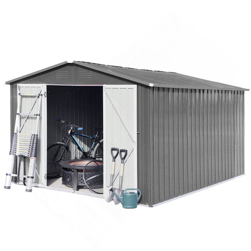 10x12 Ft Metal outdoor storage sheds