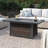 Aluminum/Wicker Propane Fire Pit Table