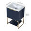 Meuble-lavabo autoportant avec lavabo en résine