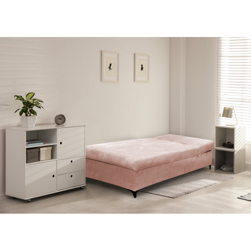 Obla Upholstered Chaise Lounge, Pink