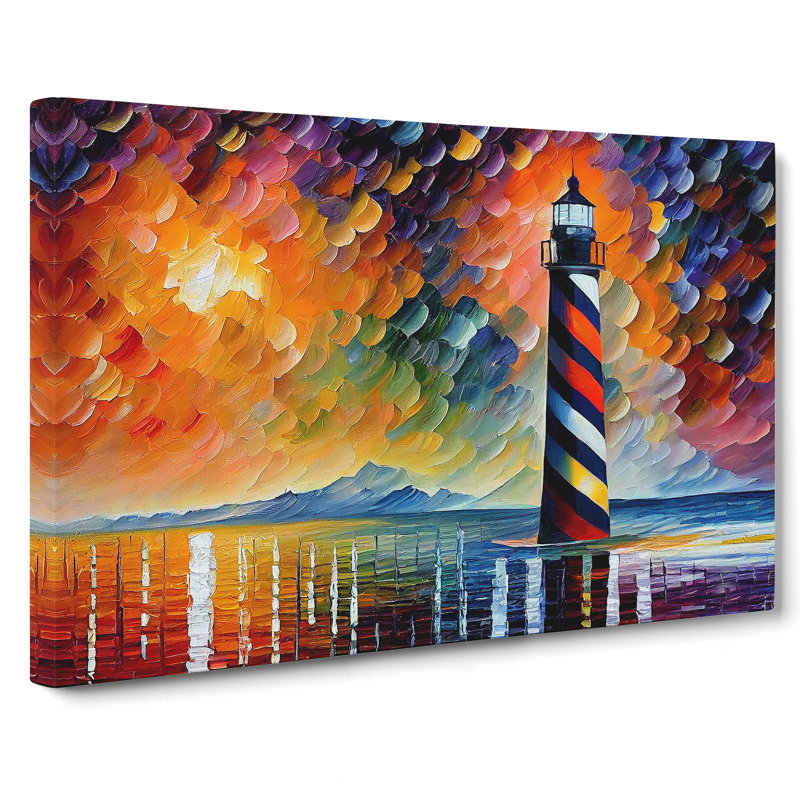 Lighthouse Painting Vol.1 Abstract - Wrapped Canvas, 35cm H x 50cm W x 3cm D