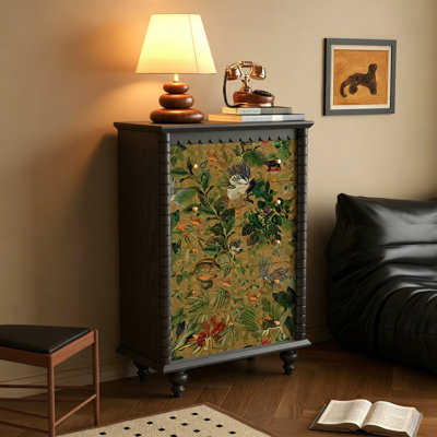 Commode 5 tiroirs en bois massif pour le salon