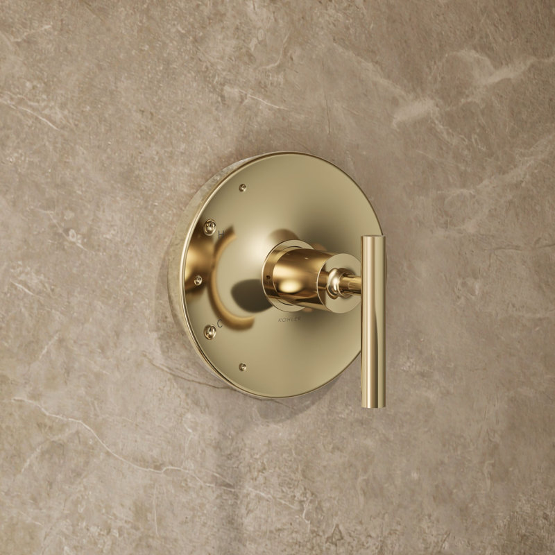 Purist Shower Trim, Vibrant French Gold, Lever Handle
