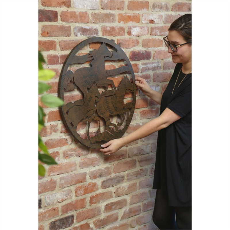 Décoration murale d'extérieur en métal Lasercut Horses