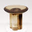 Table basse ronde haut de gamme en résine transparente