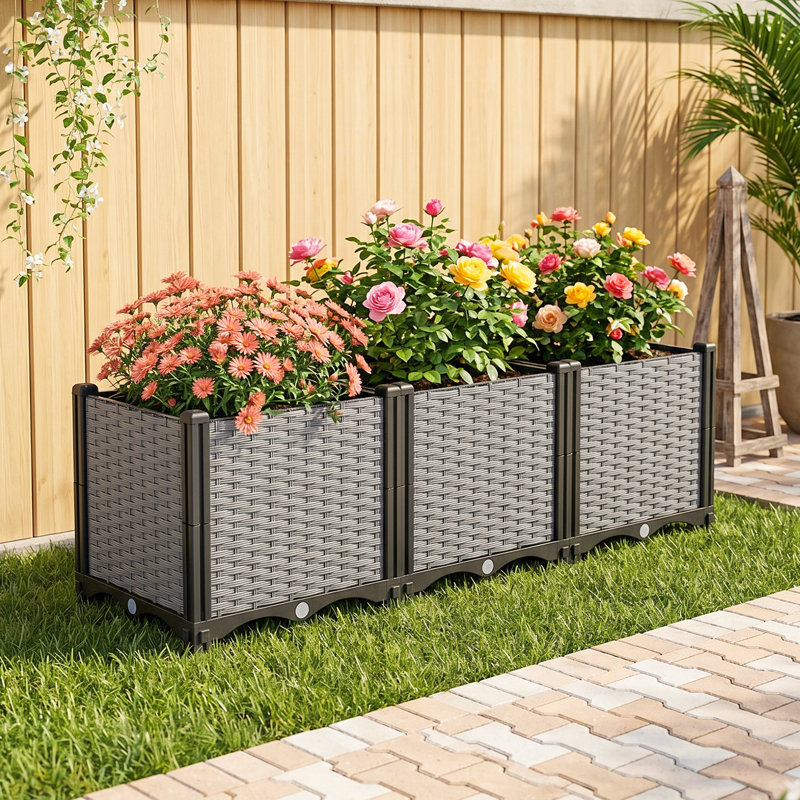 Plastic Raised Garden Bed Planter Box