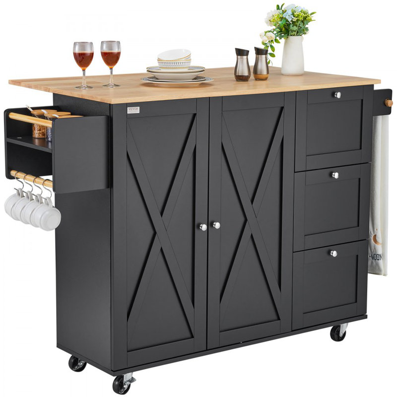 Solid Wood Top Kitchen Island