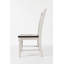 Chaise d'appoint à dossier à lattes Imran en brun foncé / gris doux