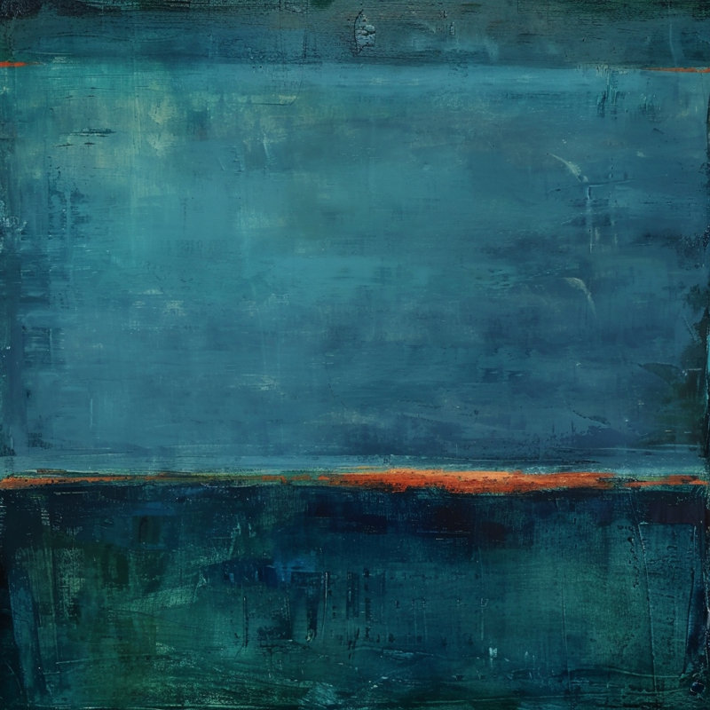 Teal Divide Wrapped Canvas Wall Art, 40"W x 40"H x 1.5"D