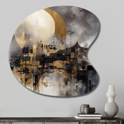Fontaine - Landscape Modern Drop Shape Assymterical Metal Wall Art