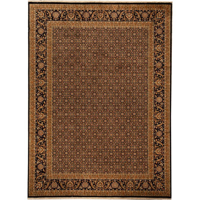 Wool Area Rug in Black