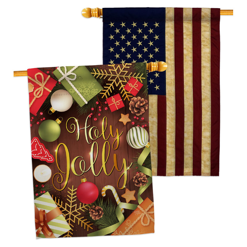 Drapeau de maison à 2 côtés en polyester / mélange de polyester 40 x 28 po