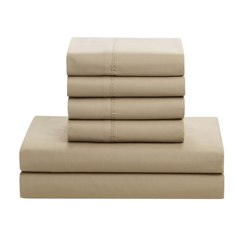 Ensemble d'édredon et de draps de couleur unie toutes saisons pour lit dans un sac 5 pièces / 7 pièces par Sweet Home Collection