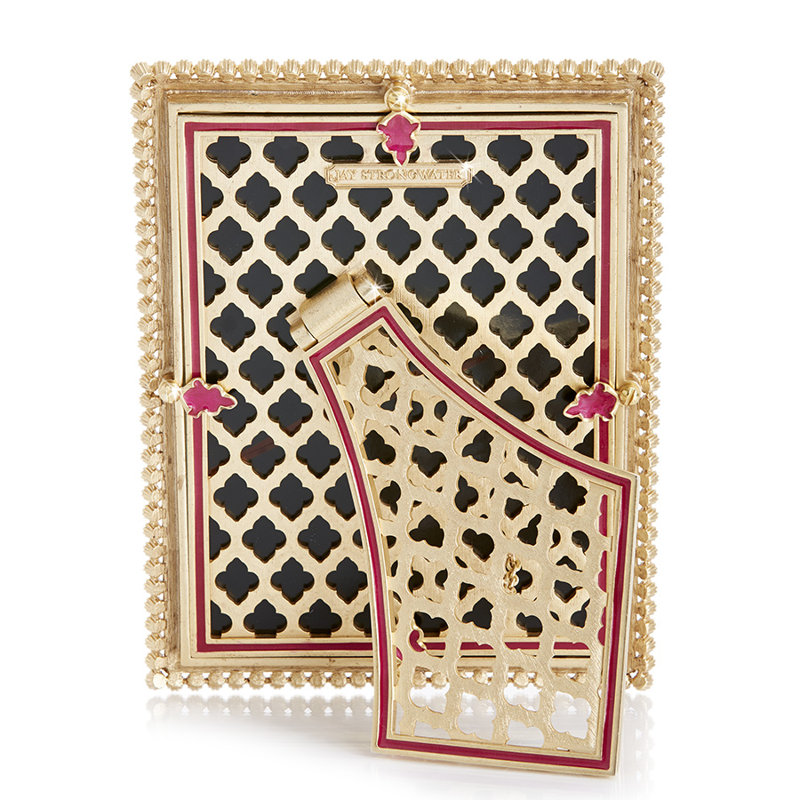 Rectangle Picture Frame, Gold/Pink/Black, 5" x 7"