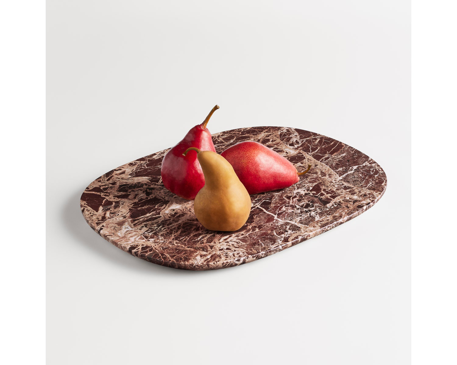 Delicious Genuine Marble Decorative Tray, 1" H x 16" W x 13" D, Cherry Marble