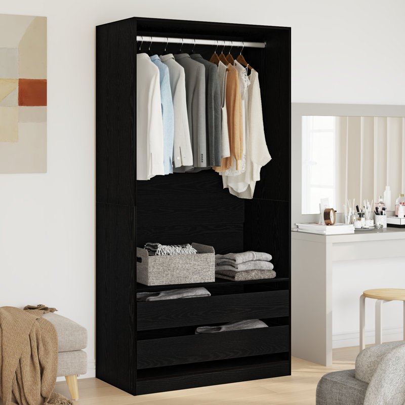 Manufactured Wood Wardrobe, 200 cm H x 100 cm W x 50 cm D