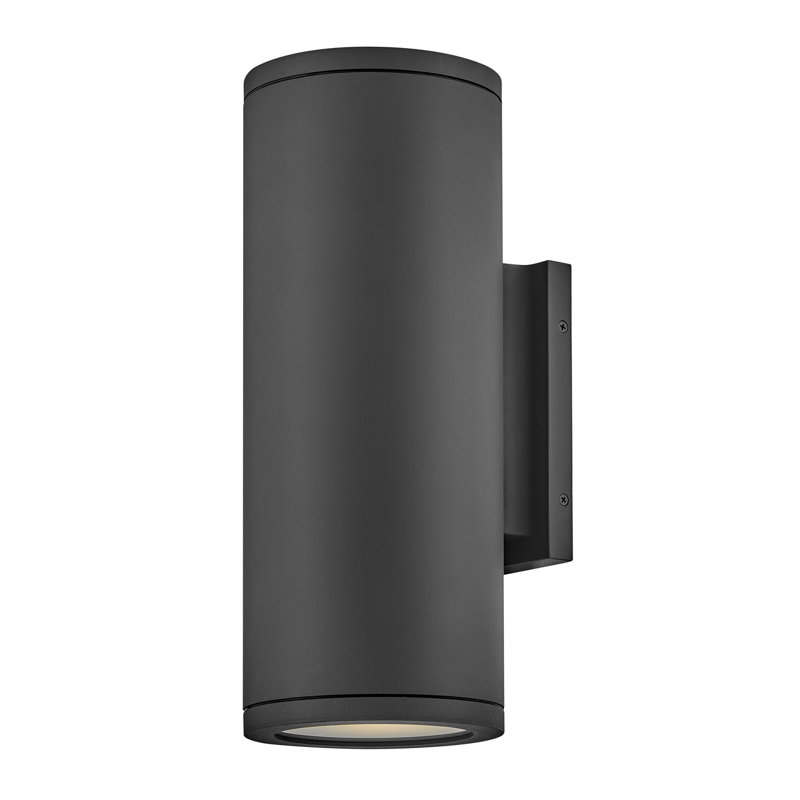 Hinkley Silo Down Light Wall Mount Lantern, Black