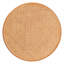 Table basse ronde bohémienne avec tissage géométrique en rotin naturel brun miel 31,5 po