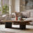 Modern Rotatable Extendable Wood Coffee Table, Minimalist Contemporary Center Table for Living Room