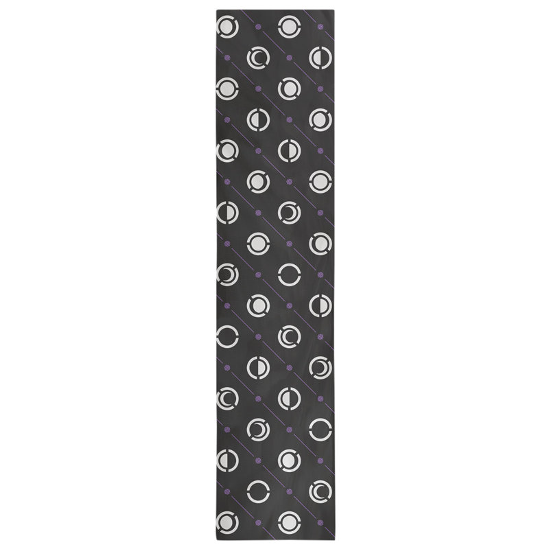 Classic Moon Phases Table Runner, 16" x 72", Black/White/Purple