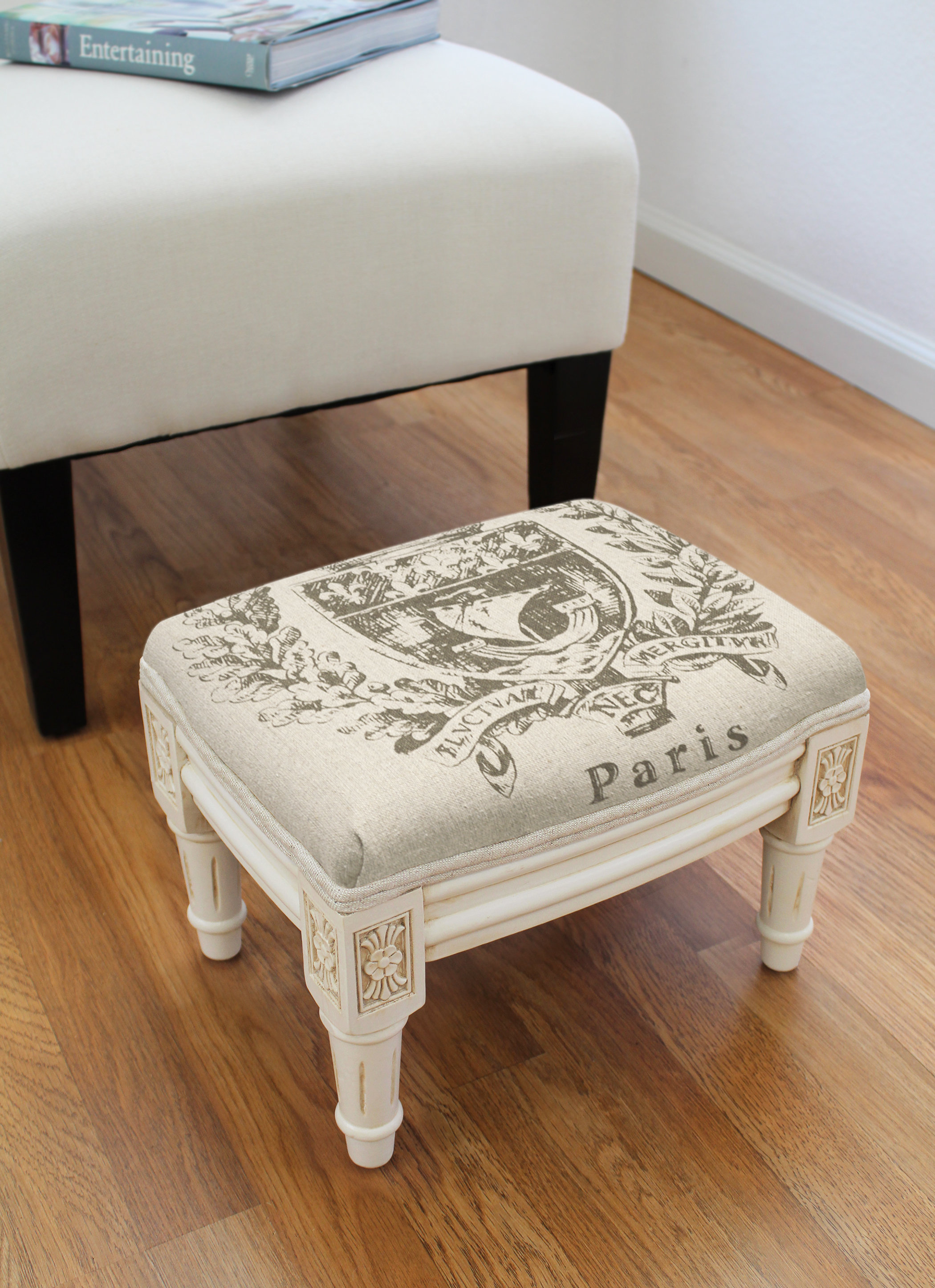 One Allium Way® Farr Paris Crest Ottoman & Reviews | Wayfair