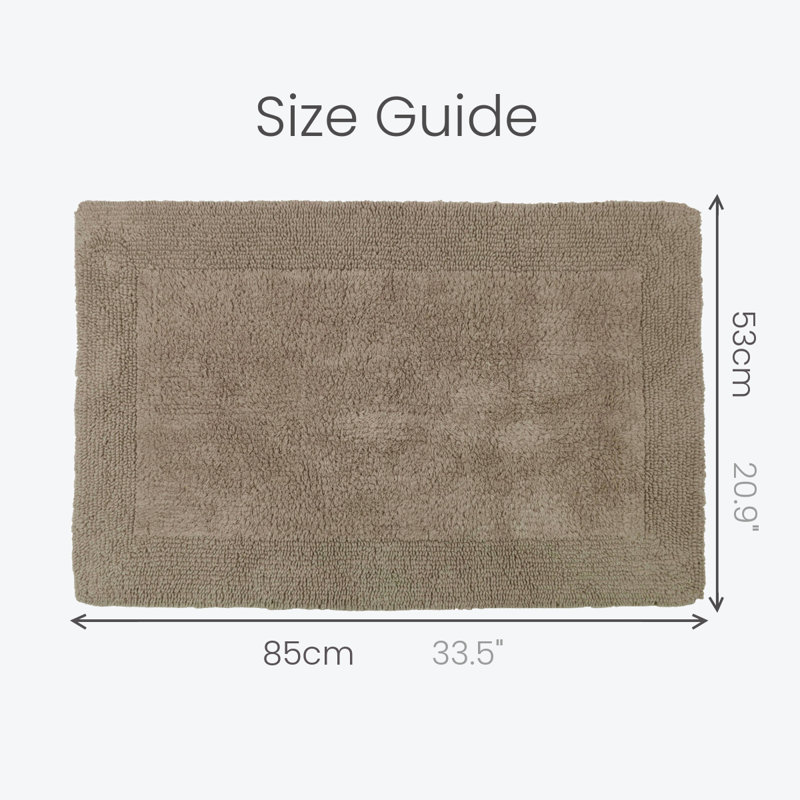 Ruthann Cotton Reversible Bath Mat, Mocha