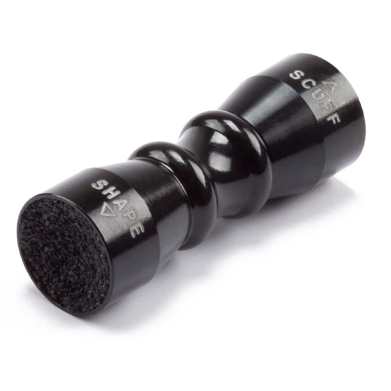 3-in-1 Pool Cue Tip Scuffer Shaper Aerator Tool, Black