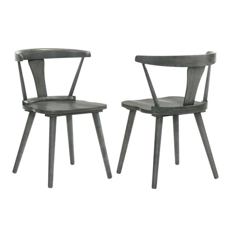 Ensemble de 2 pièces pour chaise de salle à manger rustique moderne de style campagnard au design rétro, facile à assembler