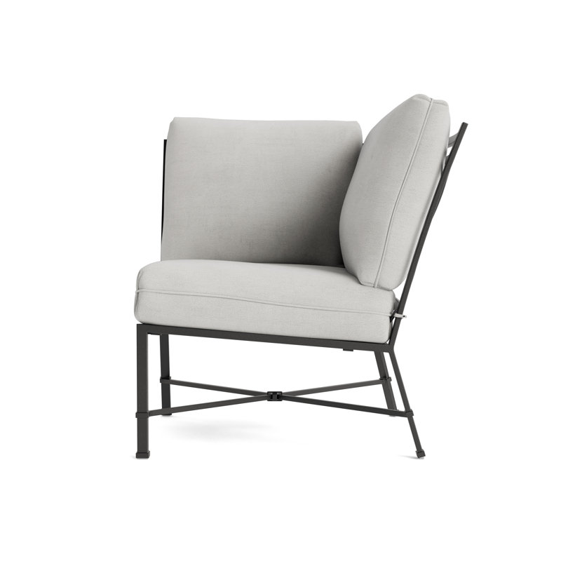 Venetian Outdoor Patio Sectional, Fusion Dove, Textured Pewter