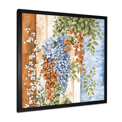 «Wildflower Collage Of All Season II - Abstract Botanicals Wall Art Living Room»