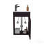 Floating Wide One-Door Vanity With Resin Sink And Two Shelves, Bathroom Storage, White-129597737