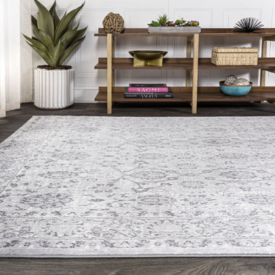 Hopedale Modern Persian Floral Gray Rug