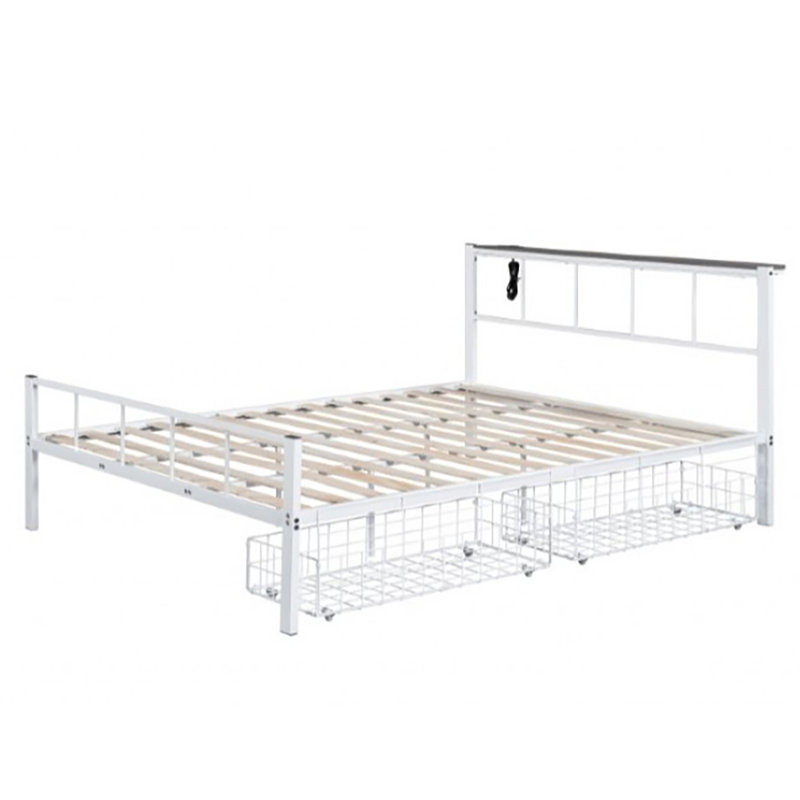 Lit plateforme Darper avec rangement sous le lit
