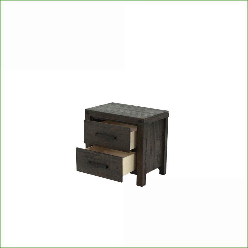 Table de chevet moderne en bois massif avec tiroirs