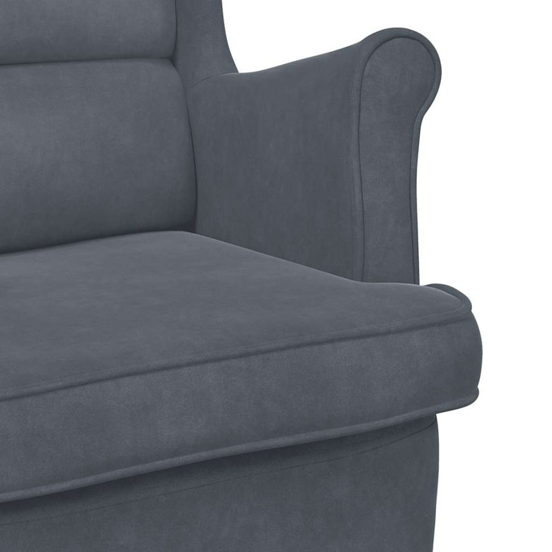 Chaise berçante Jalik, Gris foncé
