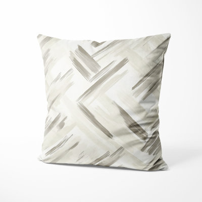 Striped Sofa Throw Pillow - Modern Grey Stripes Printed Cushion