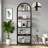 Arched 5-Tier Industrial Bookshelf, Freestanding Open Bookcase with Metal Frame, Modern Display Storage Shelf for Living Room, Bedroom, or Home Office-1640203350-1640203336