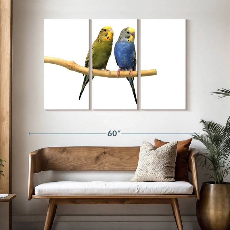 Parakeets, 32" H x 50" W