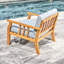 Chaise en bois d'eucalyptus miel Honey
