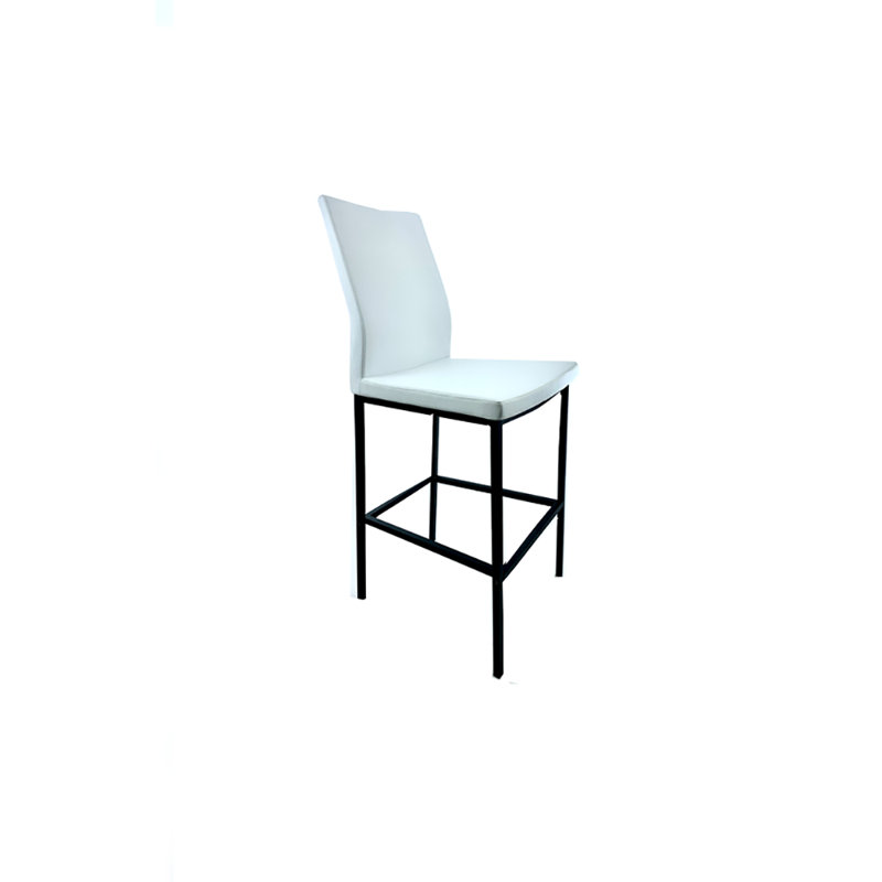 Tabouret Jocelyne, Tabouret de comptoir (assise de 24 po de hauteur), Noir, Blanc