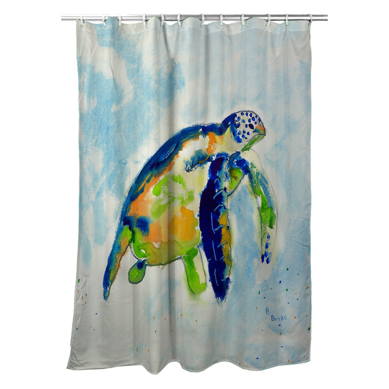 Rideau de douche simple sea turtle Tran