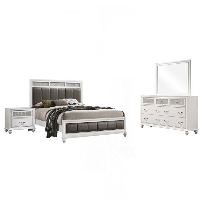 Ensemble de chambre avec grand lit 4 pièces Randall