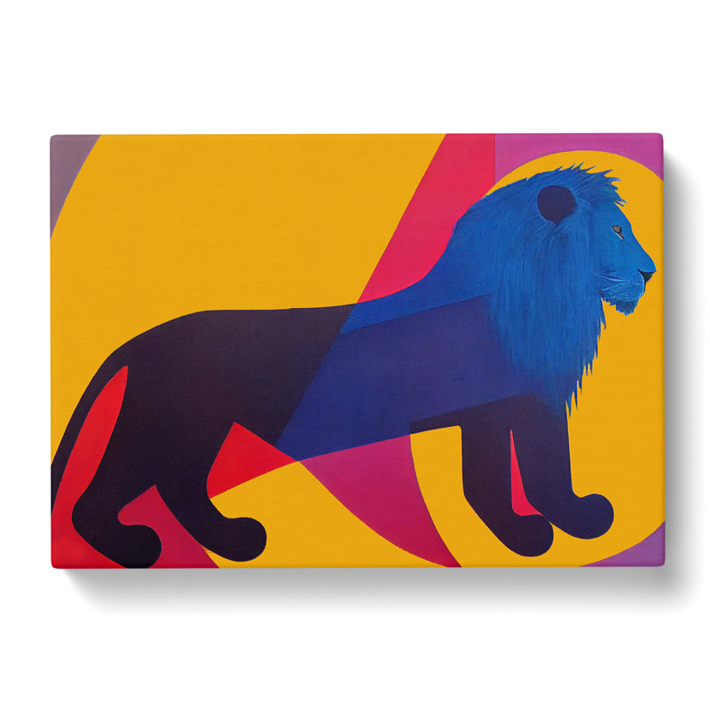 Lion Art Abstract - Wrapped Canvas, 35cm H x 50cm W x 3cm D