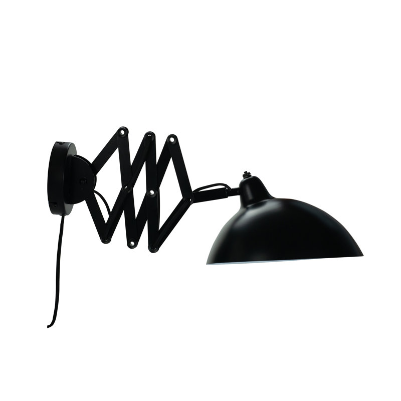 Steel Plug-in Armed Sconce