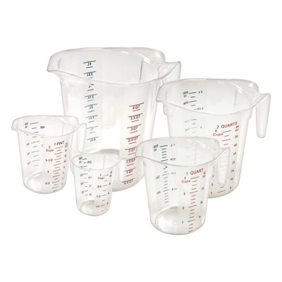 Winco 5-Pieces Plastic Measuring Cup Set
