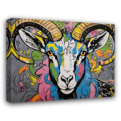 «Mountain Goat Graffitianimals» sur toile